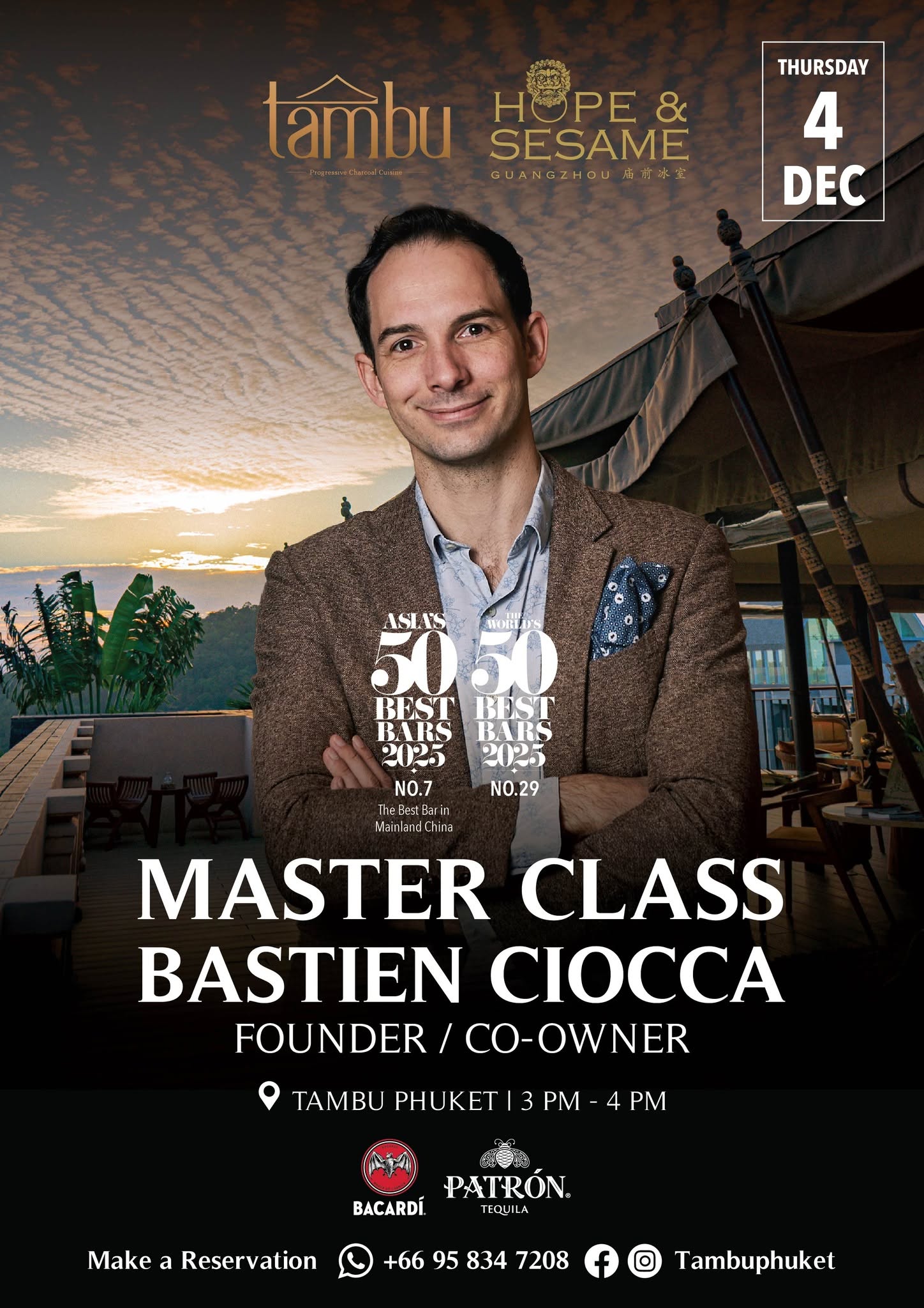 Masterclass with Hope and Sesame Guangzhou at Tambu Phuket