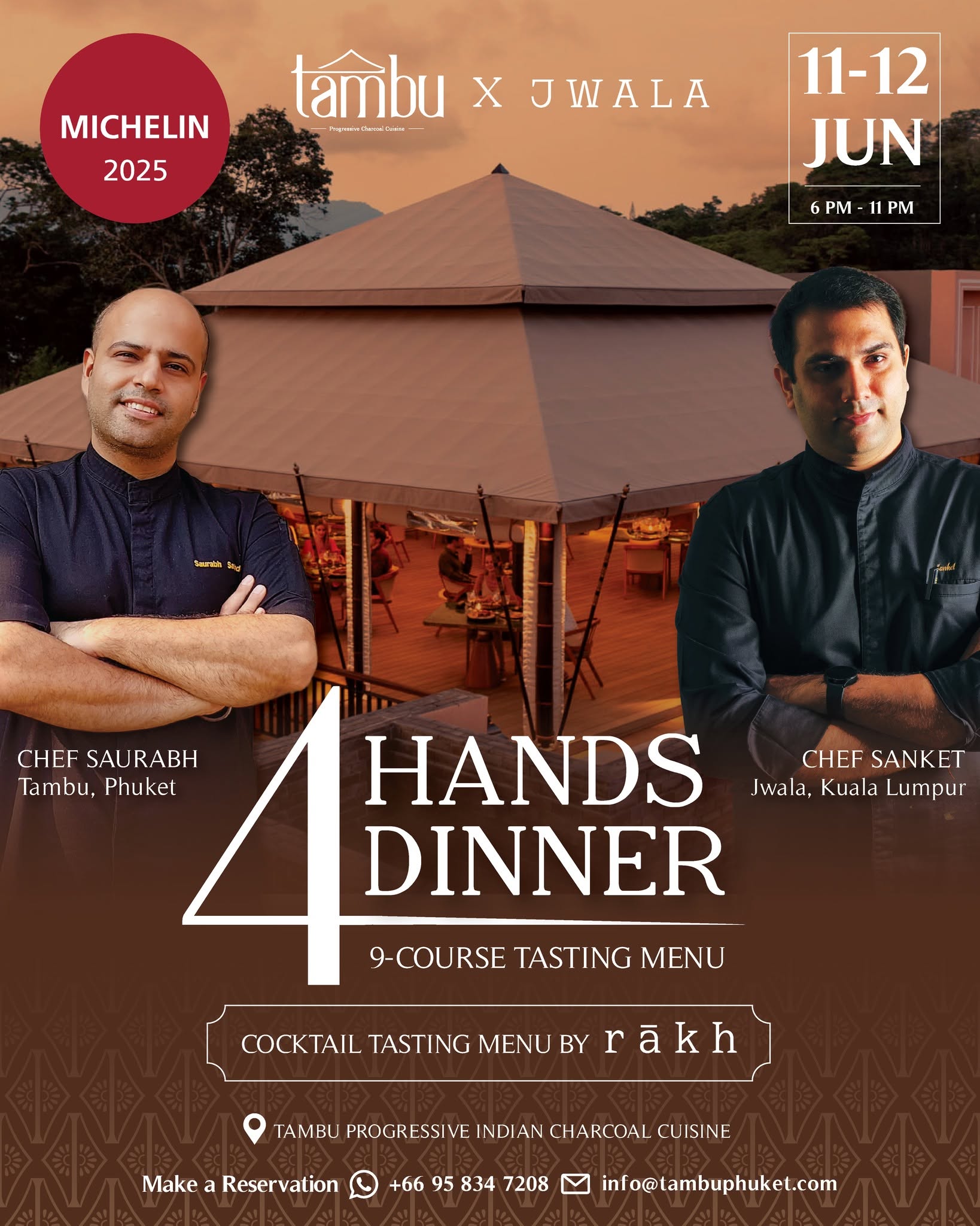 JWALA 4 Hands Dinner at Tambu Phuket